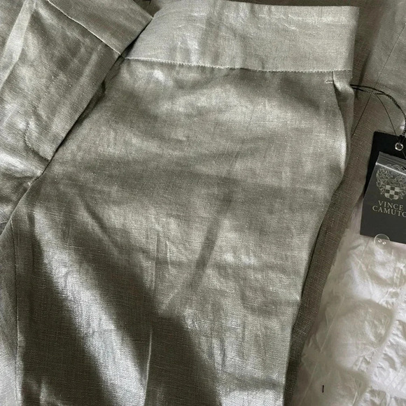 Vince Camuto silver 100% linen pants - Picture 4 of 10